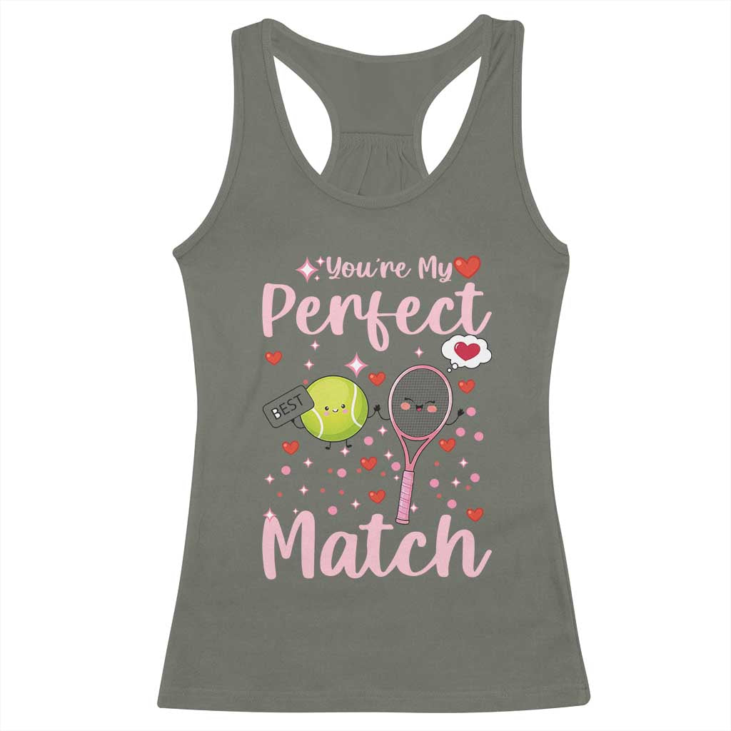 You Are My Perfect Match Racerback Tank Top Gift For Tennis Couple - Wonder Print Shop