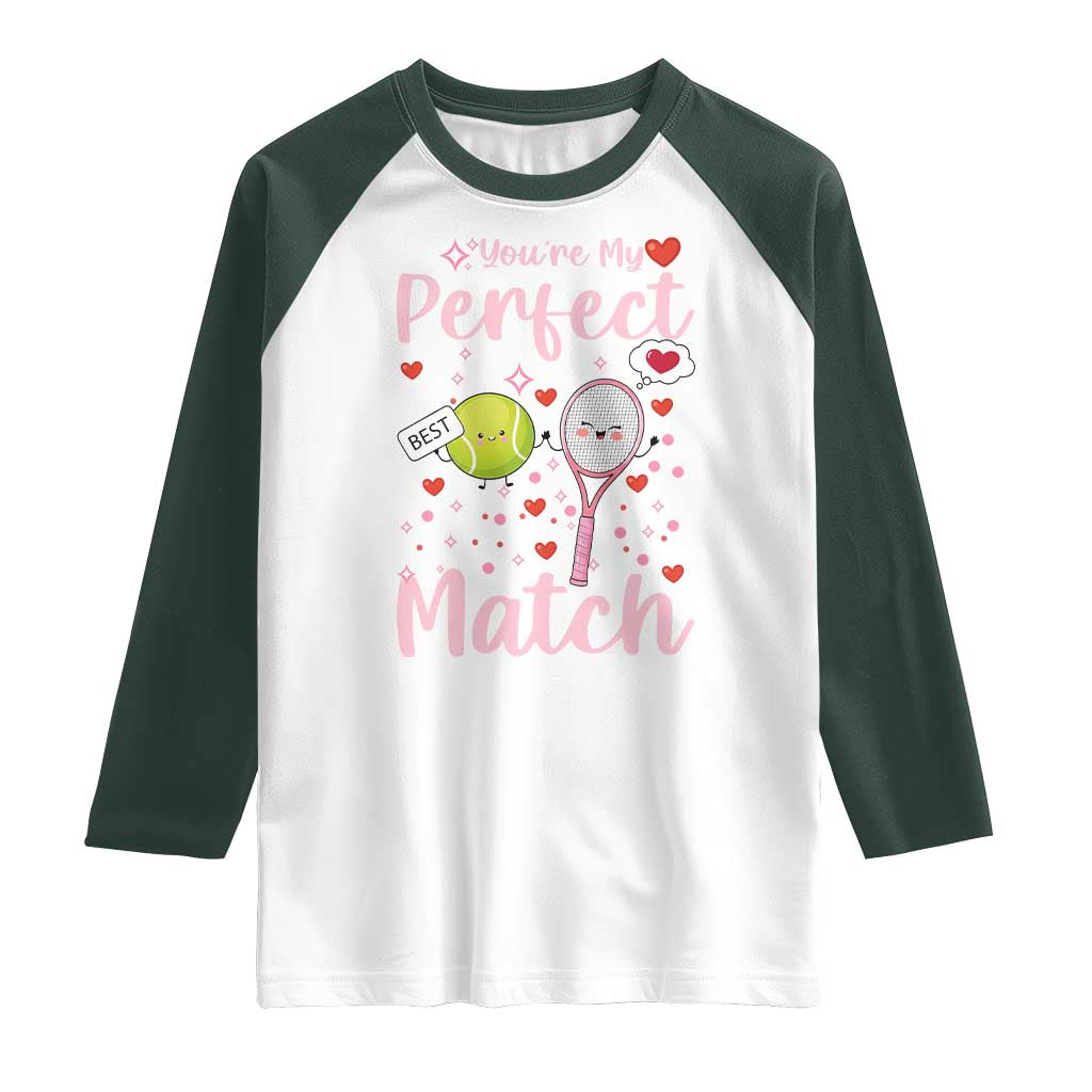 You Are My Perfect Match Raglan Shirt Gift For Tennis Couple - Wonder Print Shop