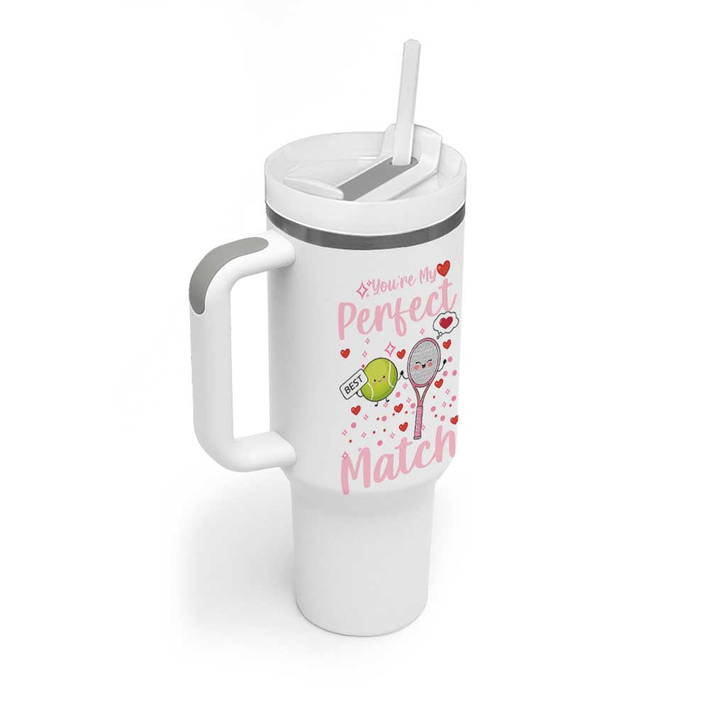 You Are My Perfect Match Tumbler With Handle Gift For Tennis Couple - Wonder Print Shop