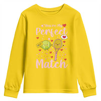 You Are My Perfect Match Youth Sweatshirt Gift For Tennis Couple - Wonder Print Shop