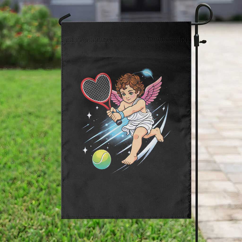 Funny Cupid Tennis Player Garden Flag Valentines Day Gift - Wonder Print Shop