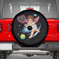 Funny Cupid Tennis Player Spare Tire Cover Valentines Day Gift - Wonder Print Shop