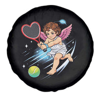 Funny Cupid Tennis Player Spare Tire Cover Valentines Day Gift - Wonder Print Shop
