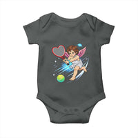 Funny Cupid Tennis Player Baby Onesie Valentines Day Gift - Wonder Print Shop