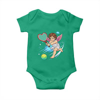 Funny Cupid Tennis Player Baby Onesie Valentines Day Gift - Wonder Print Shop