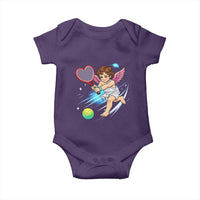 Funny Cupid Tennis Player Baby Onesie Valentines Day Gift - Wonder Print Shop