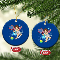 Funny Cupid Tennis Player Ceramic Ornament Valentines Day Gift - Wonder Print Shop