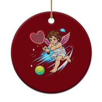 Funny Cupid Tennis Player Ceramic Ornament Valentines Day Gift - Wonder Print Shop