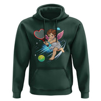 Funny Cupid Tennis Player Hoodie Valentines Day Gift - Wonder Print Shop