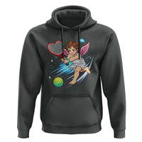 Funny Cupid Tennis Player Hoodie Valentines Day Gift - Wonder Print Shop