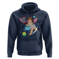 Funny Cupid Tennis Player Hoodie Valentines Day Gift - Wonder Print Shop