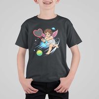 Funny Cupid Tennis Player T Shirt For Kid Valentines Day Gift - Wonder Print Shop