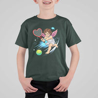 Funny Cupid Tennis Player T Shirt For Kid Valentines Day Gift - Wonder Print Shop