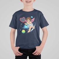 Funny Cupid Tennis Player T Shirt For Kid Valentines Day Gift - Wonder Print Shop