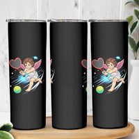Funny Cupid Tennis Player Skinny Tumbler Valentines Day Gift - Wonder Print Shop
