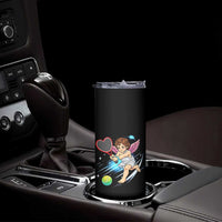 Funny Cupid Tennis Player Skinny Tumbler Valentines Day Gift - Wonder Print Shop
