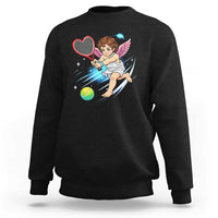 Funny Cupid Tennis Player Sweatshirt Valentines Day Gift - Wonder Print Shop