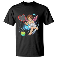Funny Cupid Tennis Player T Shirt Valentines Day Gift - Wonder Print Shop