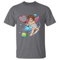 Funny Cupid Tennis Player T Shirt Valentines Day Gift - Wonder Print Shop
