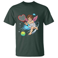 Funny Cupid Tennis Player T Shirt Valentines Day Gift - Wonder Print Shop
