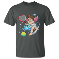 Funny Cupid Tennis Player T Shirt Valentines Day Gift - Wonder Print Shop