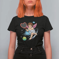 Funny Cupid Tennis Player T Shirt For Women Valentines Day Gift - Wonder Print Shop