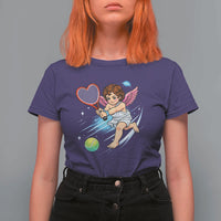 Funny Cupid Tennis Player T Shirt For Women Valentines Day Gift - Wonder Print Shop