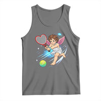 Funny Cupid Tennis Player Tank Top Valentines Day Gift - Wonder Print Shop