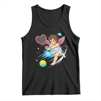 Funny Cupid Tennis Player Tank Top Valentines Day Gift - Wonder Print Shop