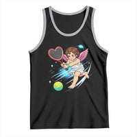 Funny Cupid Tennis Player Tank Top Valentines Day Gift - Wonder Print Shop