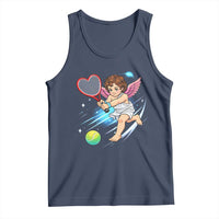 Funny Cupid Tennis Player Tank Top Valentines Day Gift - Wonder Print Shop