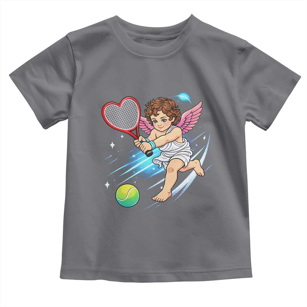 Funny Cupid Tennis Player Toddler T Shirt Valentines Day Gift - Wonder Print Shop
