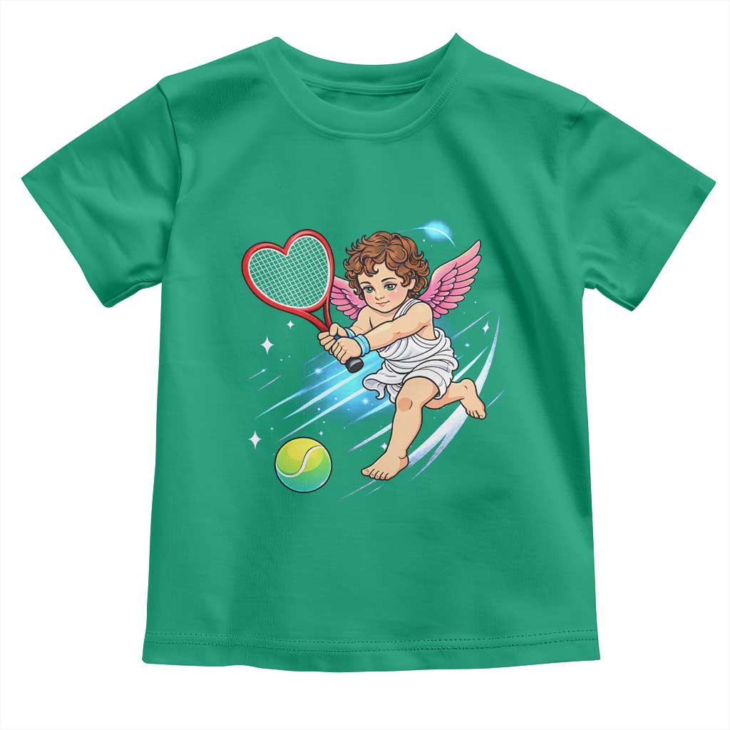 Funny Cupid Tennis Player Toddler T Shirt Valentines Day Gift - Wonder Print Shop