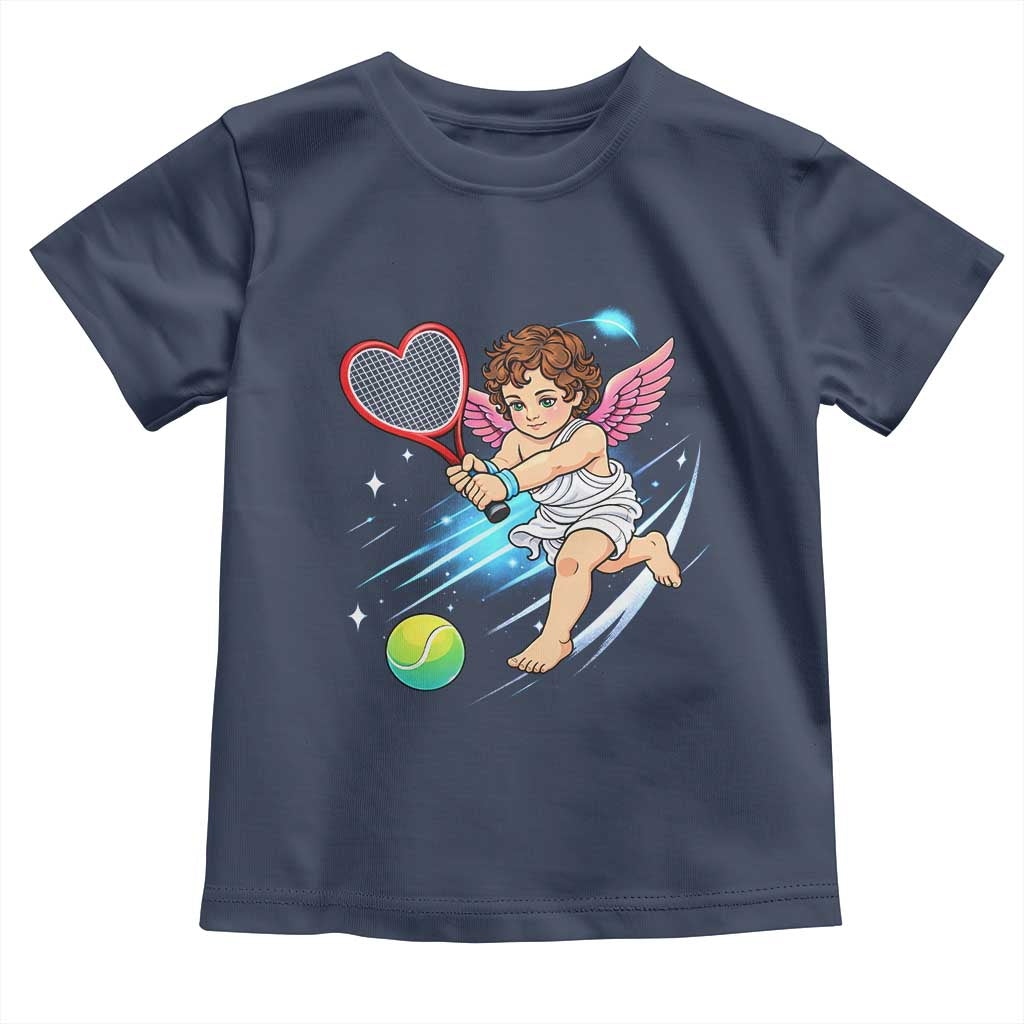 Funny Cupid Tennis Player Toddler T Shirt Valentines Day Gift - Wonder Print Shop