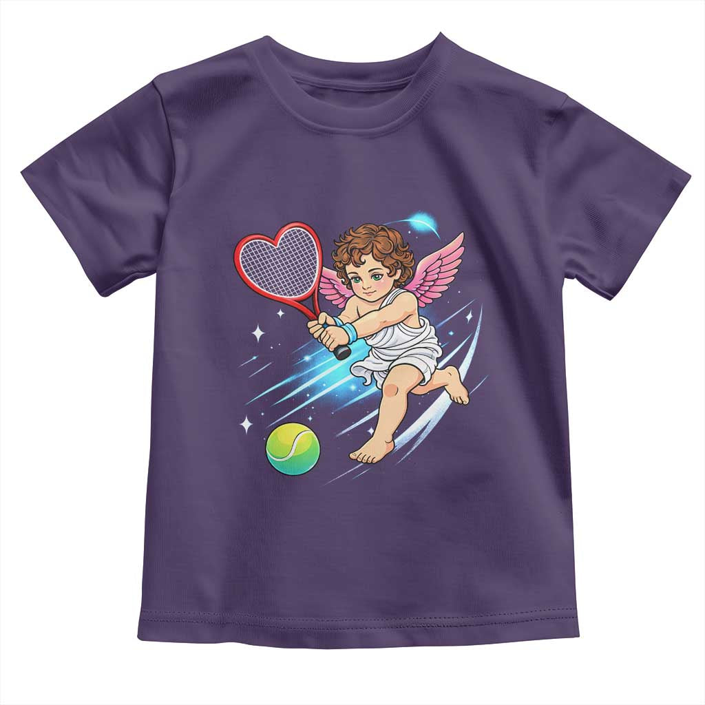 Funny Cupid Tennis Player Toddler T Shirt Valentines Day Gift - Wonder Print Shop