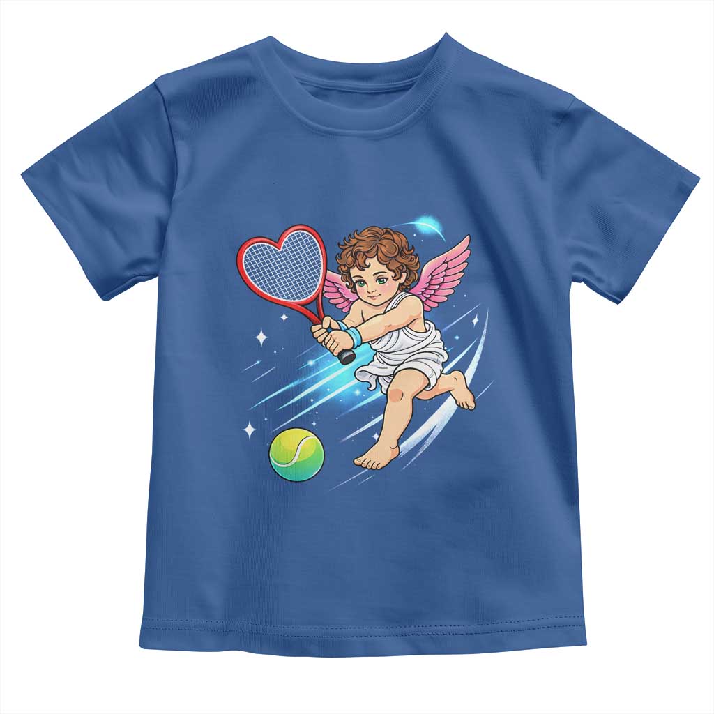 Funny Cupid Tennis Player Toddler T Shirt Valentines Day Gift - Wonder Print Shop