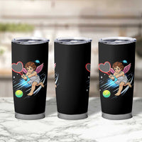 Funny Cupid Tennis Player Tumbler Cup Valentines Day Gift - Wonder Print Shop