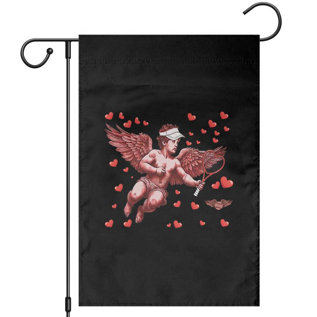 Cute Cupid Tennis Angel Garden Flag Valentines Day Gift - Wonder Print Shop