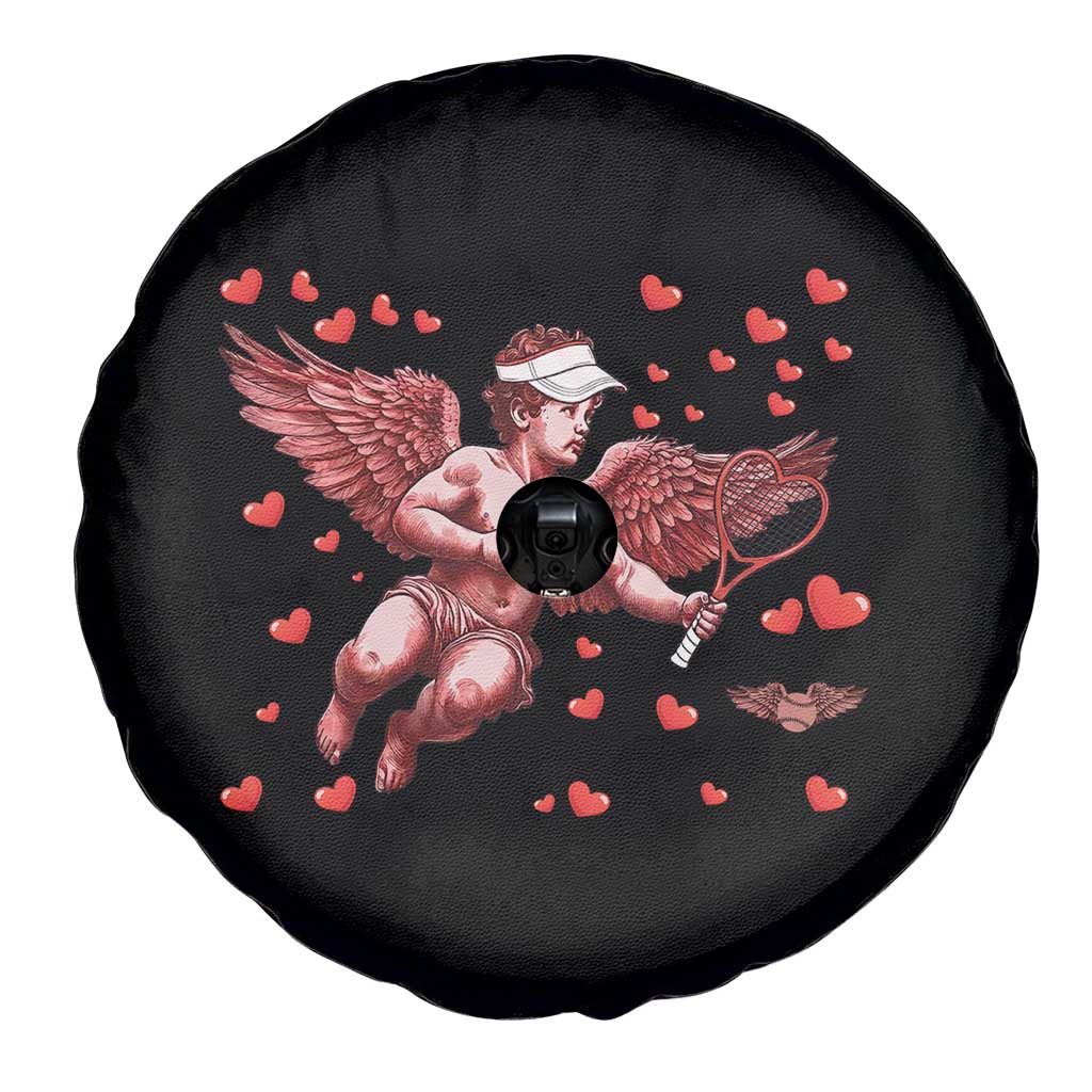 Cute Cupid Tennis Angel Spare Tire Cover Valentines Day Gift - Wonder Print Shop