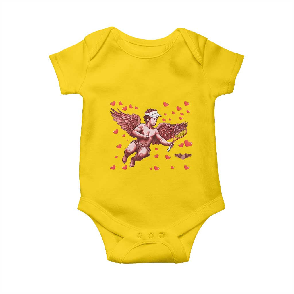 Cute Cupid Tennis Angel Baby Onesie Valentines Day Gift - Wonder Print Shop