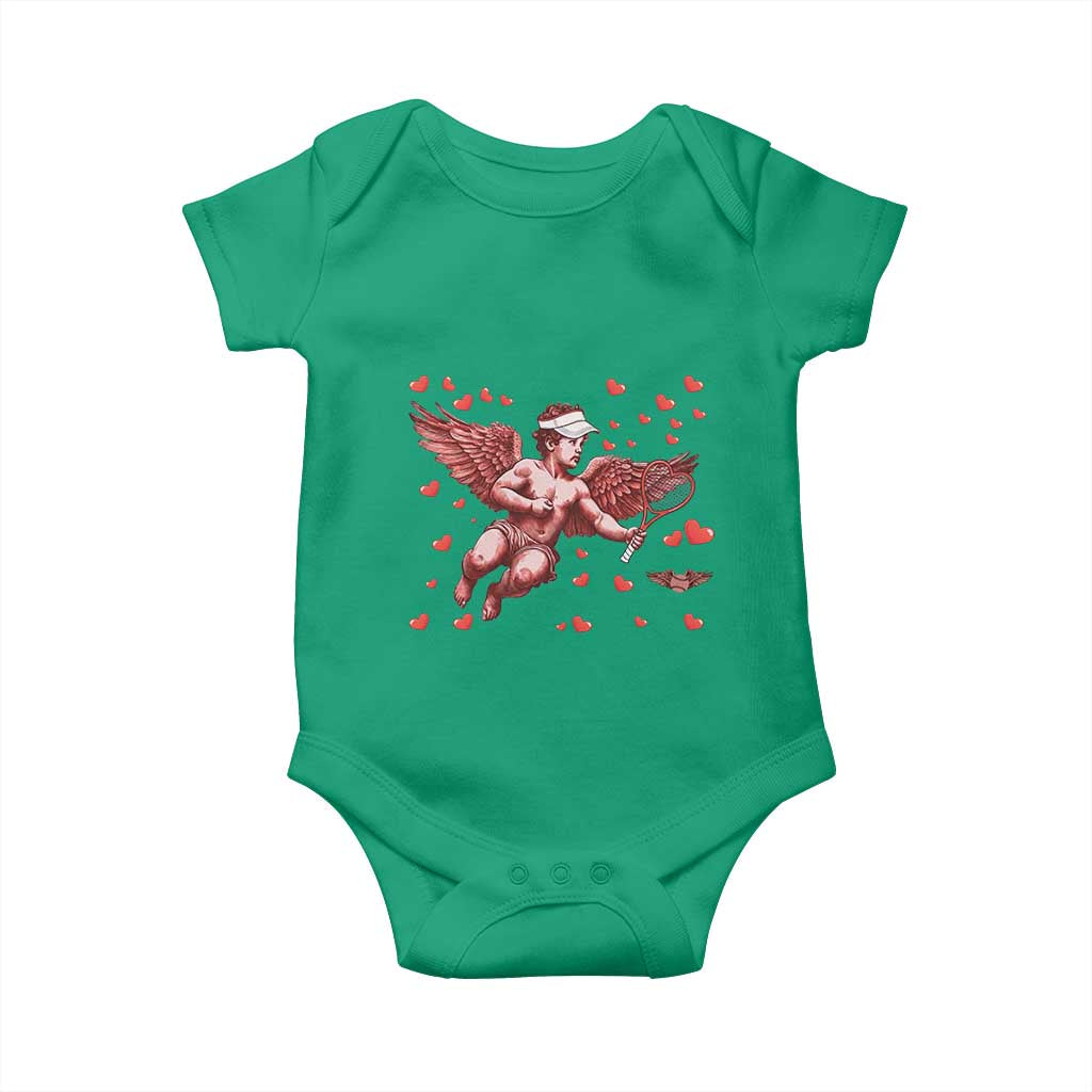 Cute Cupid Tennis Angel Baby Onesie Valentines Day Gift - Wonder Print Shop