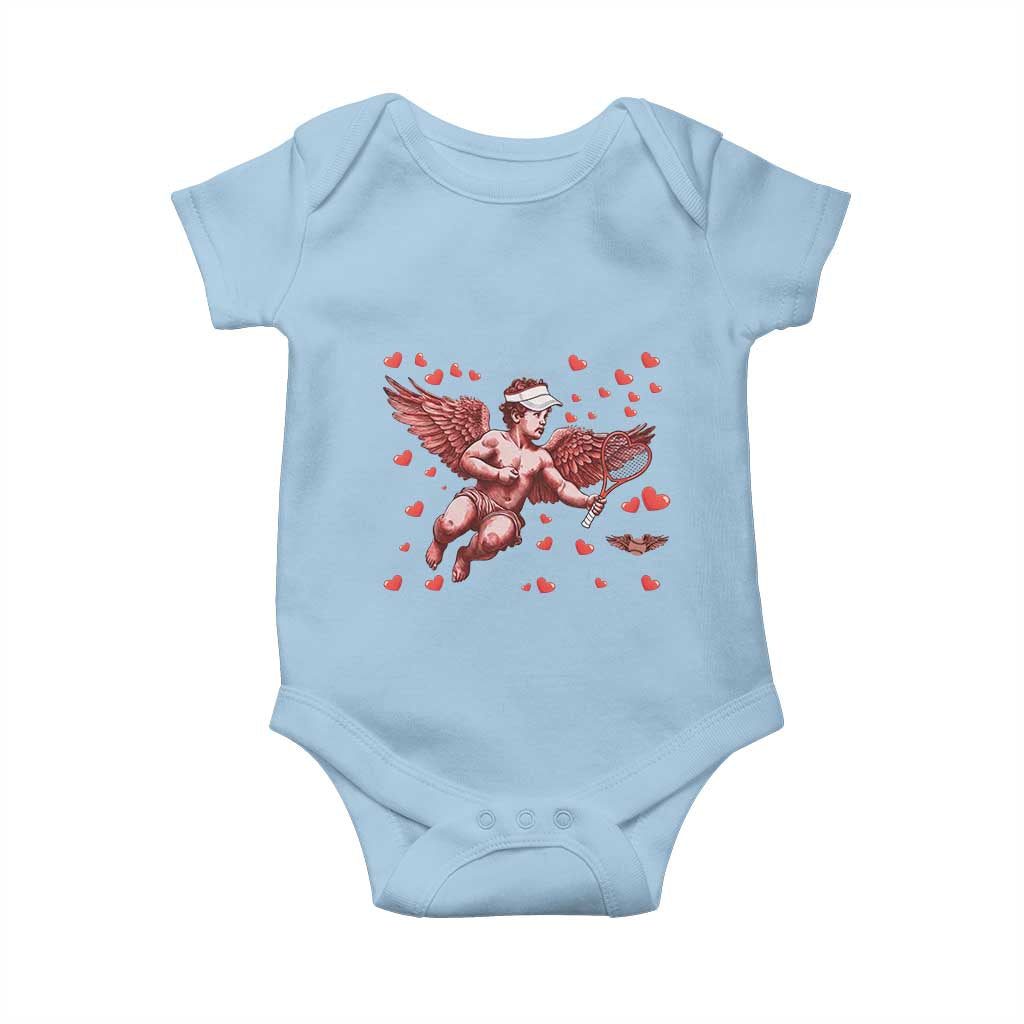 Cute Cupid Tennis Angel Baby Onesie Valentines Day Gift - Wonder Print Shop