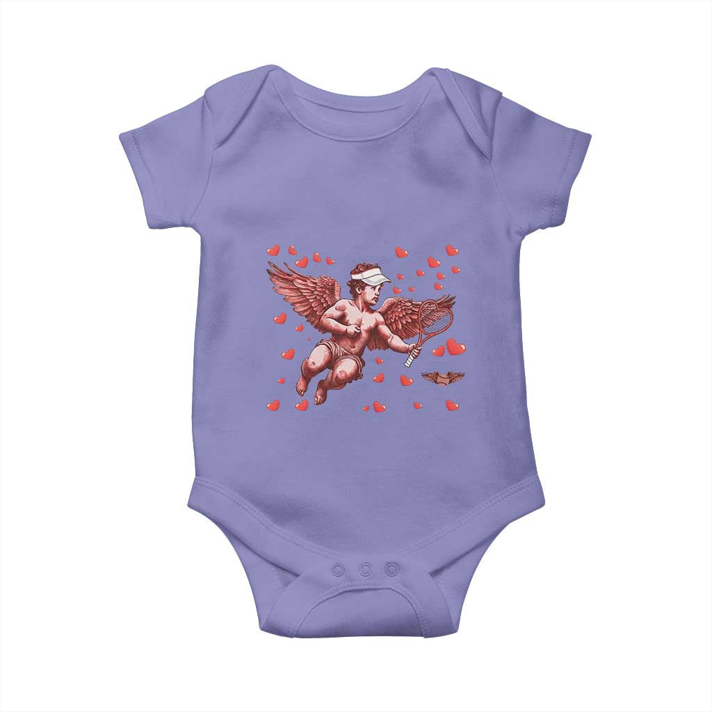 Cute Cupid Tennis Angel Baby Onesie Valentines Day Gift - Wonder Print Shop