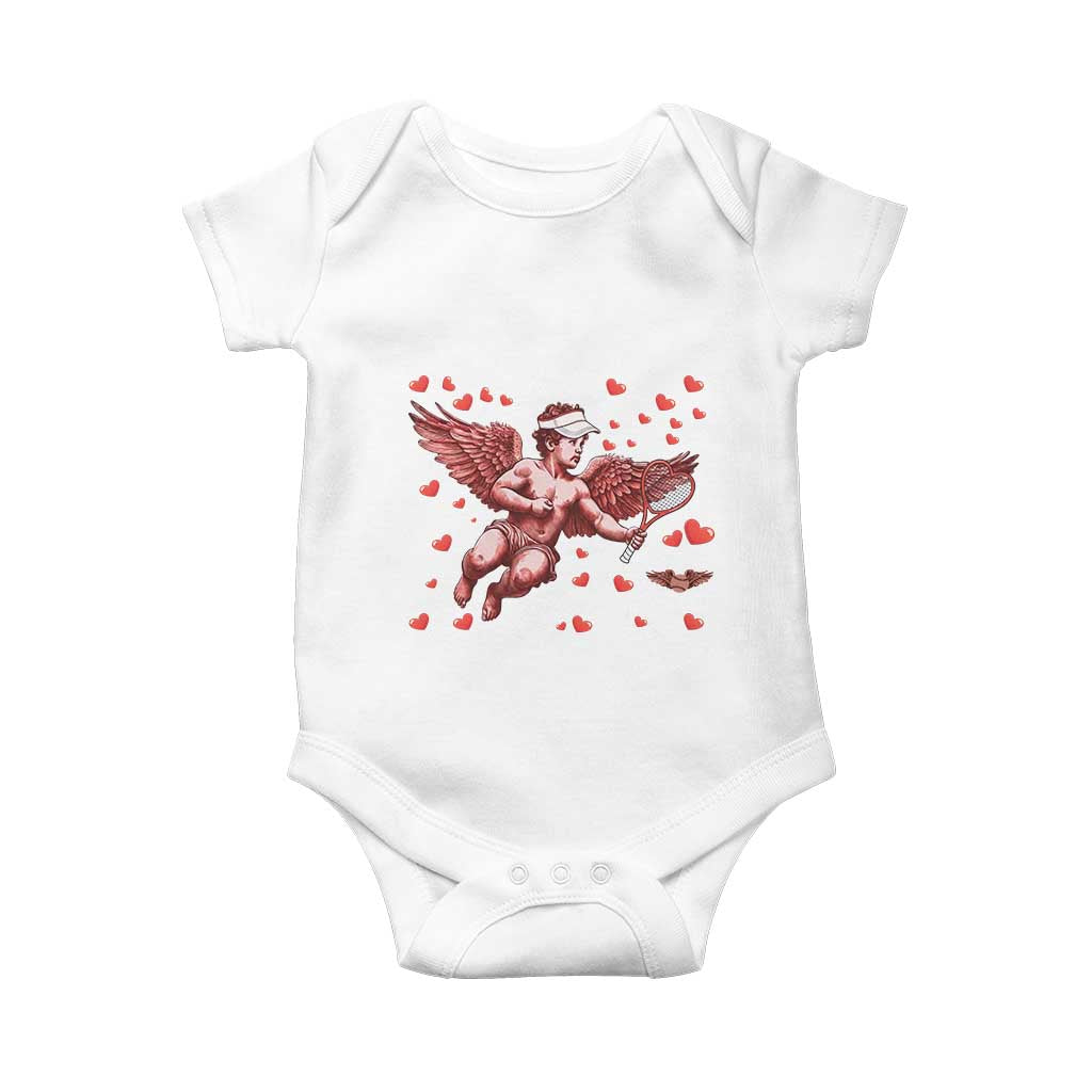 Cute Cupid Tennis Angel Baby Onesie Valentines Day Gift - Wonder Print Shop