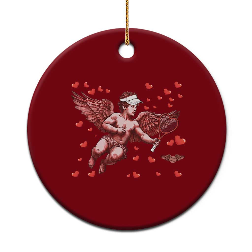 Cute Cupid Tennis Angel Ceramic Ornament Valentines Day Gift - Wonder Print Shop