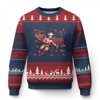Cute Cupid Tennis Angel Ugly Christmas Sweater Valentines Day Gift - Wonder Print Shop
