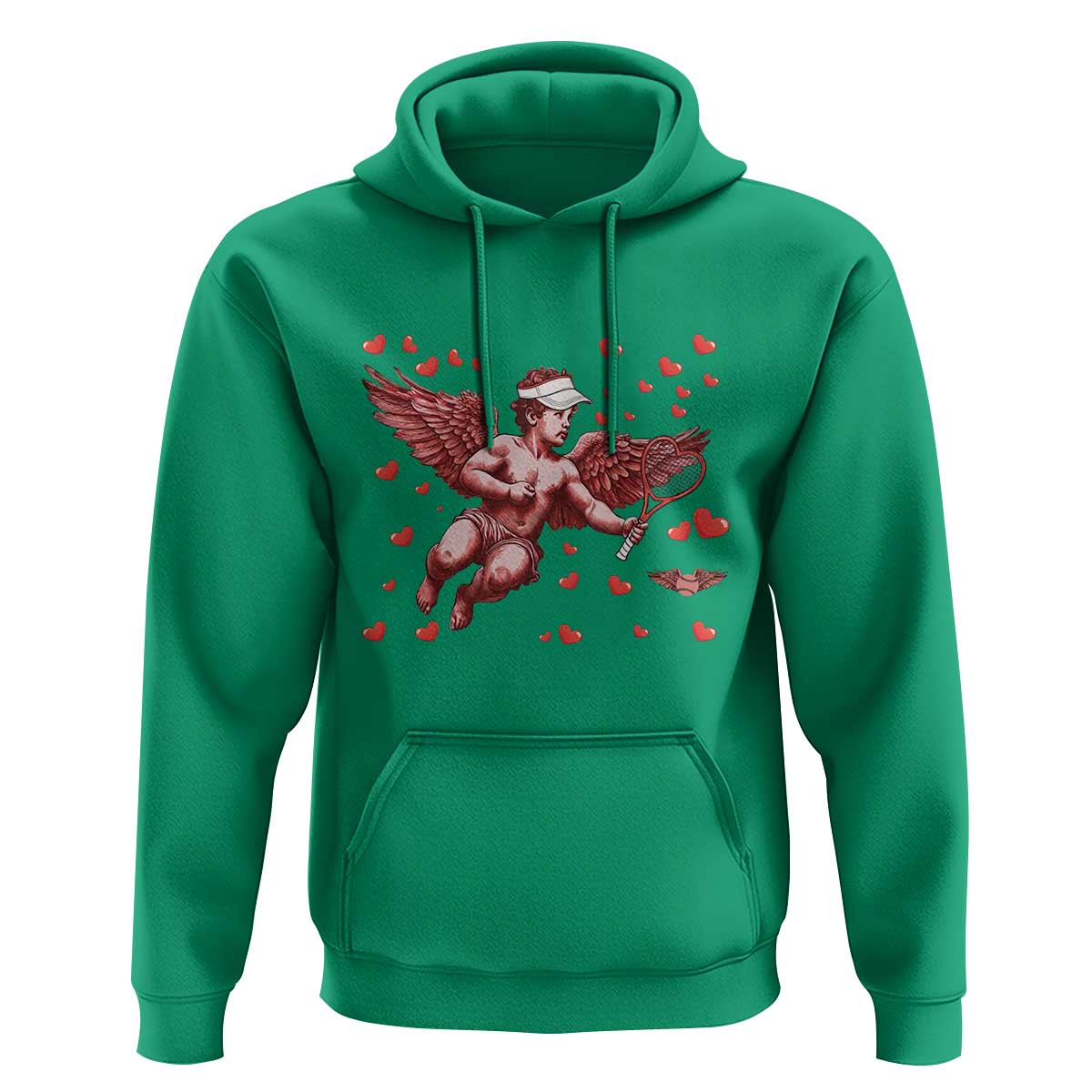 Cute Cupid Tennis Angel Hoodie Valentines Day Gift - Wonder Print Shop