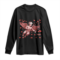 Cute Cupid Tennis Angel Long Sleeve Shirt Valentines Day Gift - Wonder Print Shop
