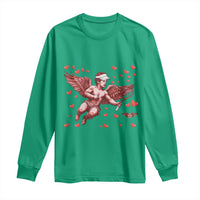 Cute Cupid Tennis Angel Long Sleeve Shirt Valentines Day Gift - Wonder Print Shop