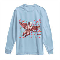Cute Cupid Tennis Angel Long Sleeve Shirt Valentines Day Gift - Wonder Print Shop